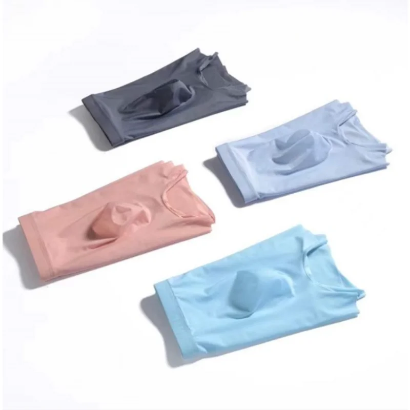 1pc 망 복서 반바지 얼음 실크 남자 팬티 원활한 섹시한 속옷 남자 팬티 팬티 남성 항균 통기성 팬티