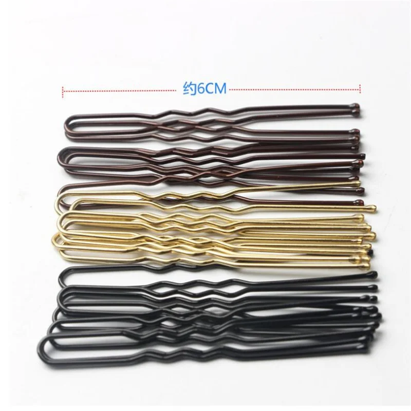 50pcs 50/60/70mm 머리 핀 및 클립 헤드 피스 여자를위한 U 모양 여자 헤어핀 액세서리 신부 웨딩 헤드 쥬얼리 장식