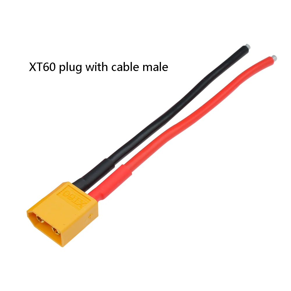 XT60 XT-60 남성 여성 총알 커넥터 플러그 RC Lipo 배터리 Quadcopter Multicopter 핫 세일에 대 한 실리콘 14 AWG 와이어