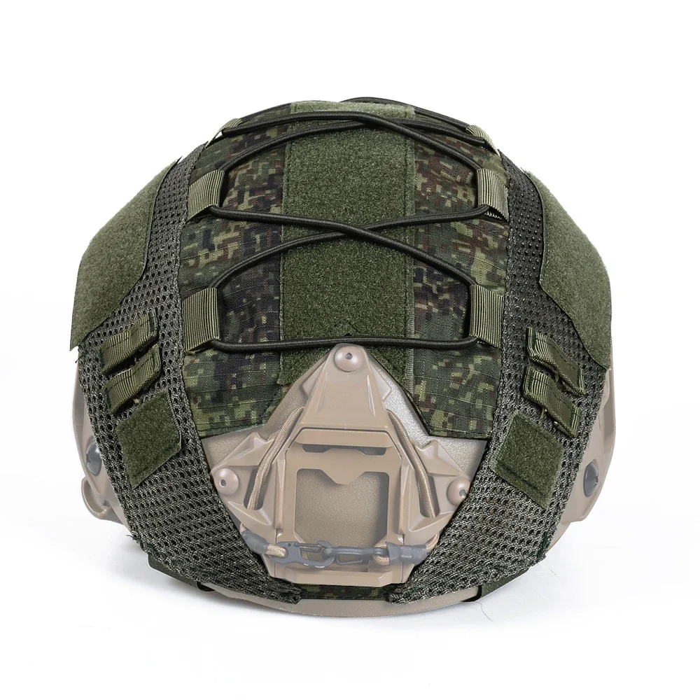 ​ 빠른 MH PJ BJ OPS 코어 헬멧 용 전술 헬멧 커버 Airsoft Paintball 탄성 코드가있는 하이 컷 헬멧 커버 카모