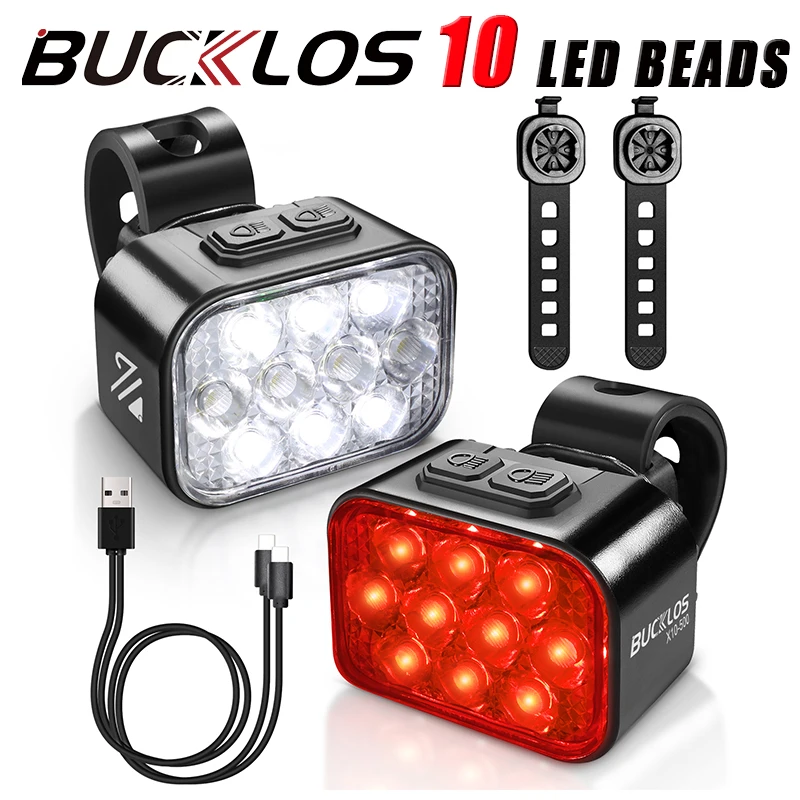 BUCKLOS 자전거 후면 조명 전면 조명 1100mAh LED COB 방수 자전거 램프 USB 충전식 Mtb 도로 자전거 미등 자전거 부품 title=BUCKLOS 자전거 후면 조명 전면 조명 1100mAh LED COB 방수 자전거 램프 USB 충전식 Mtb 도로 자전거 미등 자전거 부품 