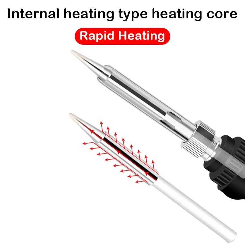 조정 가능한 온도 전기 납땜 인두 110V/220V 60W 납땜 인두 전문 주석 용접기 열 연필 용접 수리 도구