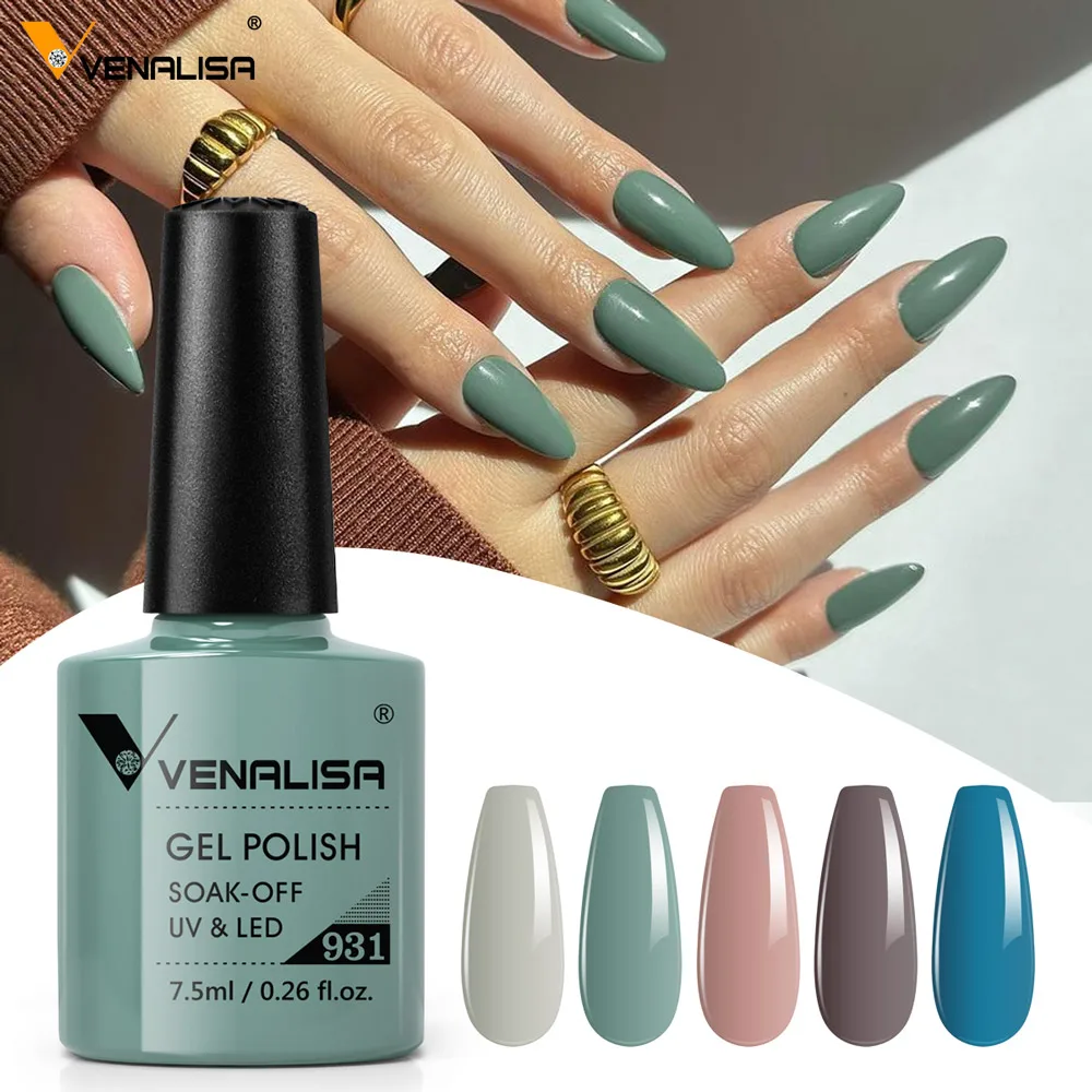 2pcs * 7.5ml Venalisa 누드 컬러 젤베이스 Nowipe 탑 코트 UV LED 젤 매니큐어 화장품 네일 아트 매니큐어 네일 광택제