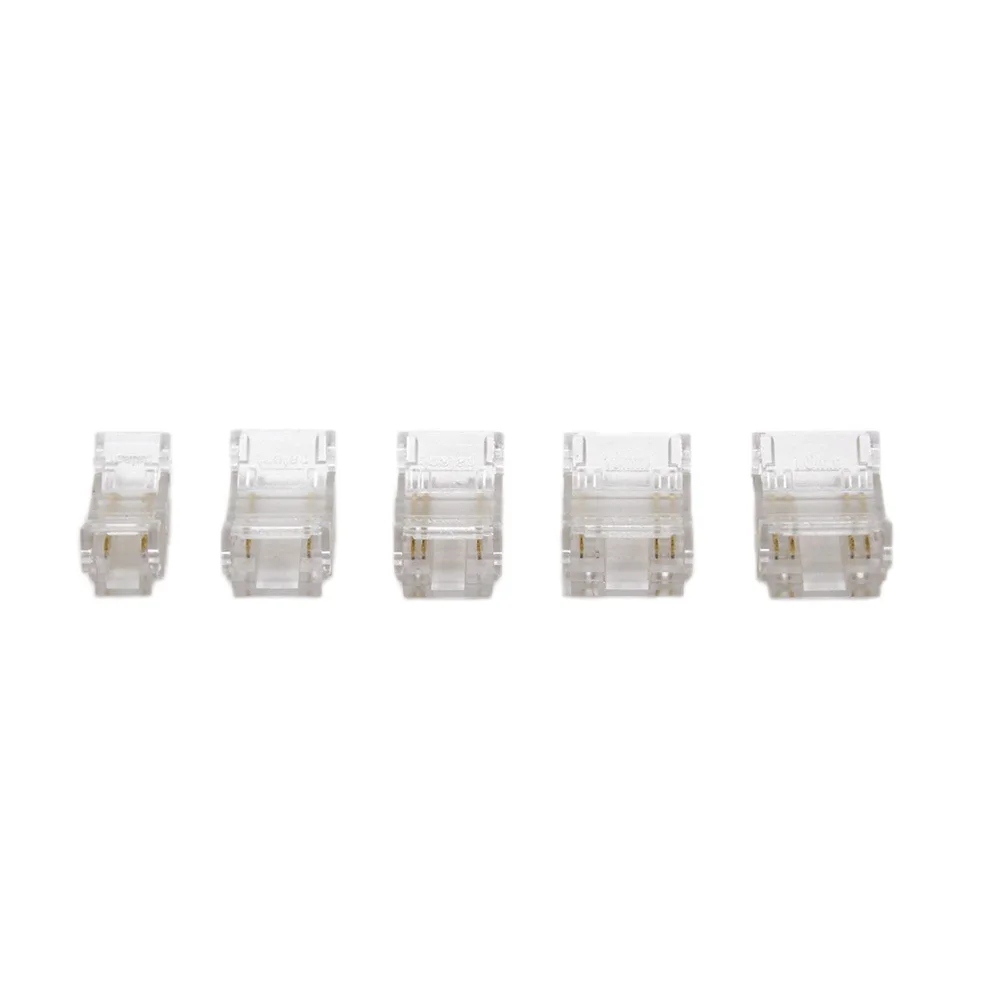 COB LED 와이어 커넥터, 무납땜 미니 버클, FCOB RGB CCT LED 스트립 조명, 어두운 영역 커넥터 없음, 5mm, 8mm, 10mm 연결, 2 핀, 3 핀, 4 핀