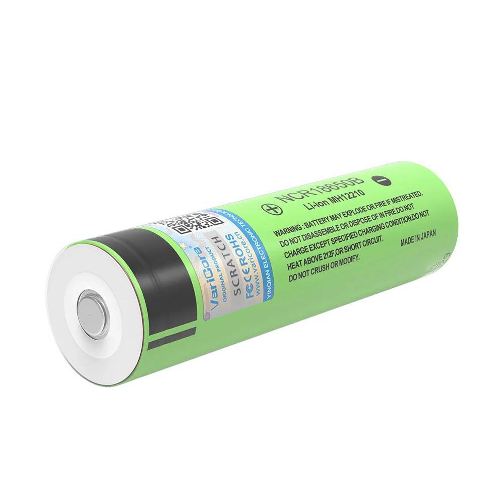 VariCore 새로운 NCR18650B 3.7v 3400mAh 18650 리튬 충전지(뾰족한 PCB 없음) 배터리 포함