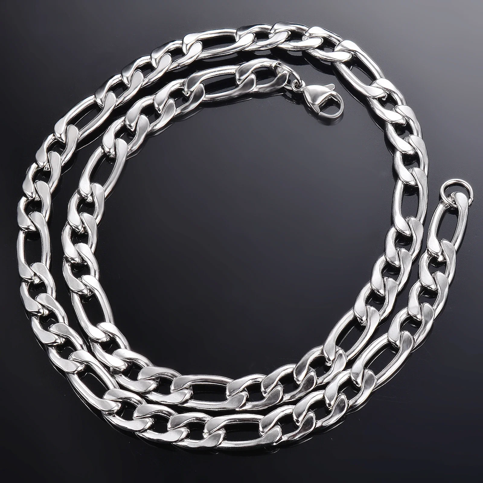 도매 925 스털링 실버 목걸이 2-12mm 너비 40-75cm 긴 체인 랍스터 걸쇠 남성과 여성 약혼 보석