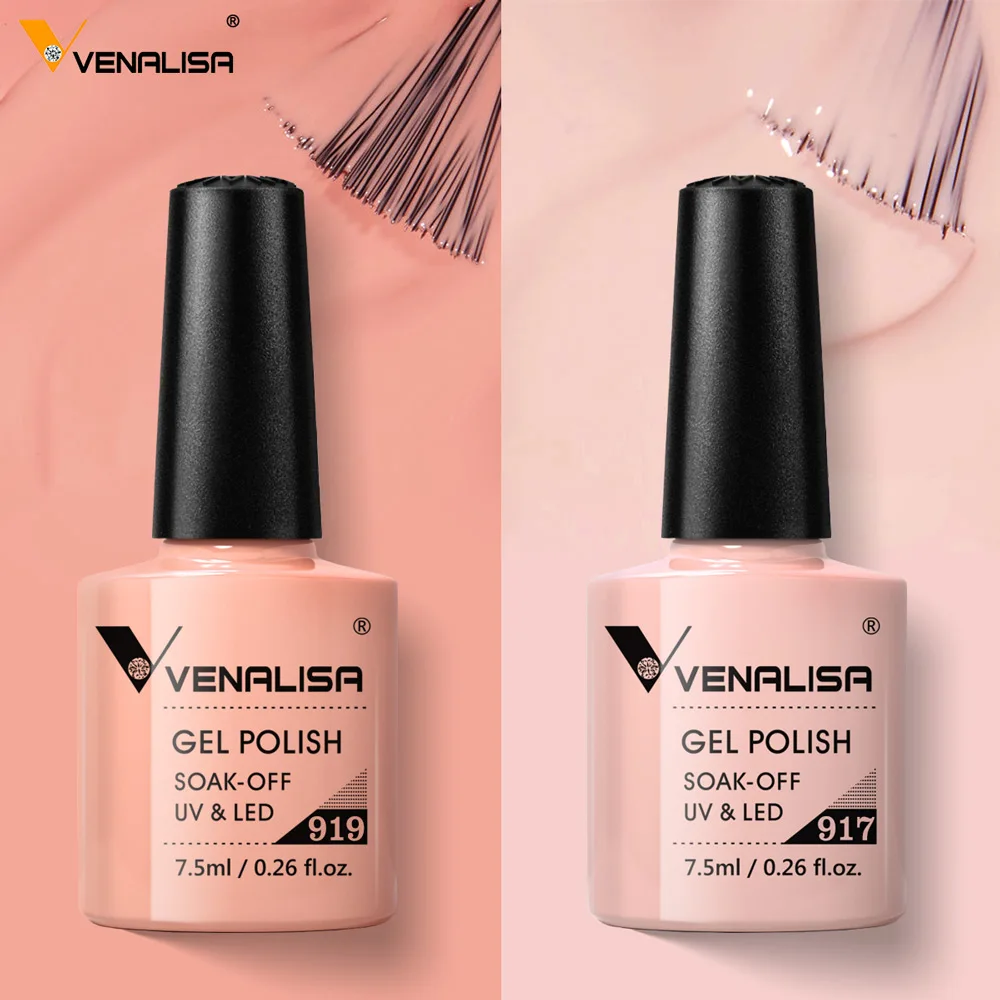 2pcs * 7.5ml Venalisa 누드 컬러 젤베이스 Nowipe 탑 코트 UV LED 젤 매니큐어 화장품 네일 아트 매니큐어 네일 광택제