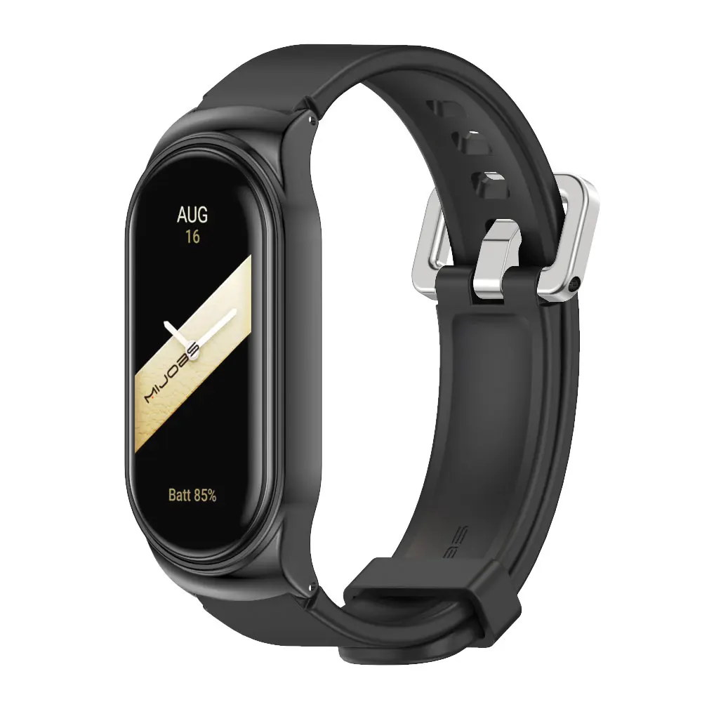 샤오미 미 밴드 7, 8, 9, 6, 5, 4, 3 용 실리콘 팔찌 교체 스트랩, 샤오미 밴드 4, MiBand 7, 6, 5, 4, 3 용 손목 스트랩