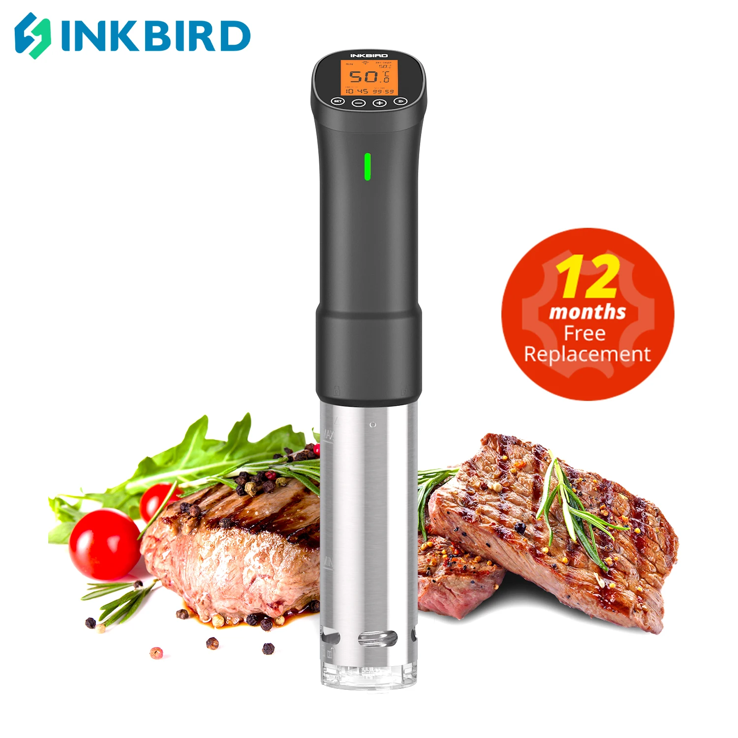 INKBIRD 요리용 수비드 ISV-200W Wi-Fi 정밀 쿠커, 강력하고 내구성 있는 침수 순환기, 스테인리스 스틸 부품 포함 title=INKBIRD 요리용 수비드 ISV-200W Wi-Fi 정밀 쿠커, 강력하고 내구성 있는 침수 순환기, 스테인리스 스틸 부품 포함 