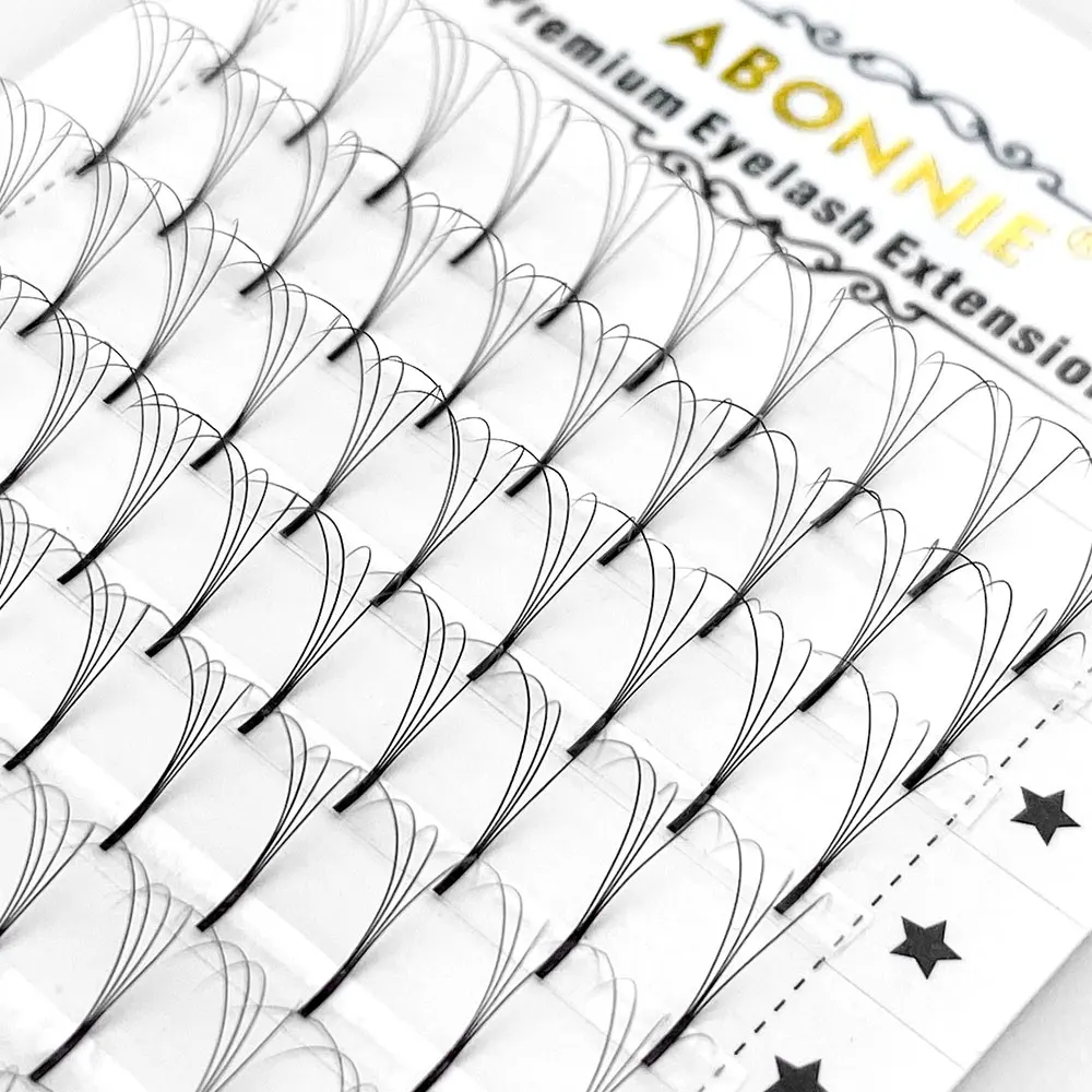 Abonnie Long Stem Premade Fans Lash 러시안 볼륨 속눈썹 연장 Premade Volume Fans Faux Mink 프리미엄 속눈썹 용품 3D-6D