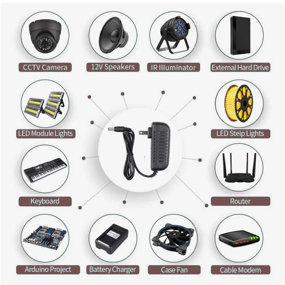 스위칭 전원 공급 장치 조명 변압기 AC 110V ~ 220V ~ DC 5V 12V 24V LED 전원 어댑터 1A 2A 3A 4A 5A 6A 8A 10A 카메라 용