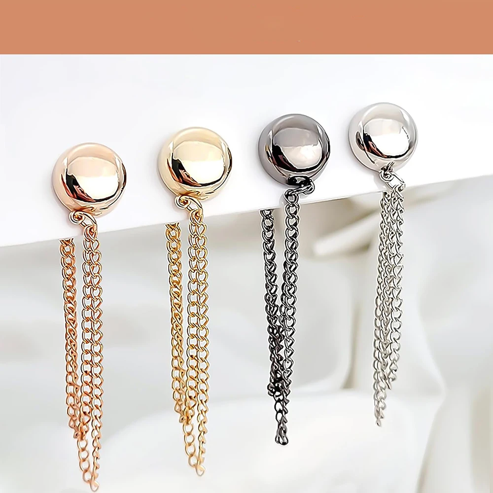 4PCS 자기 의류 클립 다기능 자기 강도 버튼 클립 여성 의류 가디건에 대 한 핀리스 브로치 클립