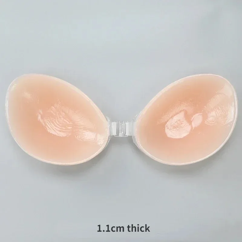 실리콘 브래지어 보이지 않는 푸시 업 섹시한 Strapless 브래지어 스텔스 접착제 Backless 유방 확장기 여성용 끈적 웨딩 비키니 브래지어