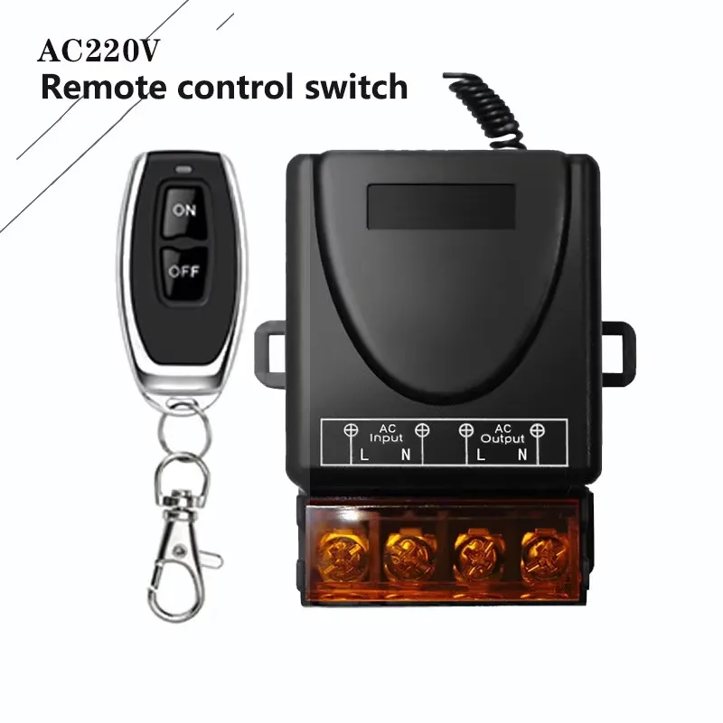 RF 무선 리모컨 스위치, 릴레이 모터, 워터 펌프, 문짝 액세스 시스템, 자동차 전원, 433Mhz, AC 220V