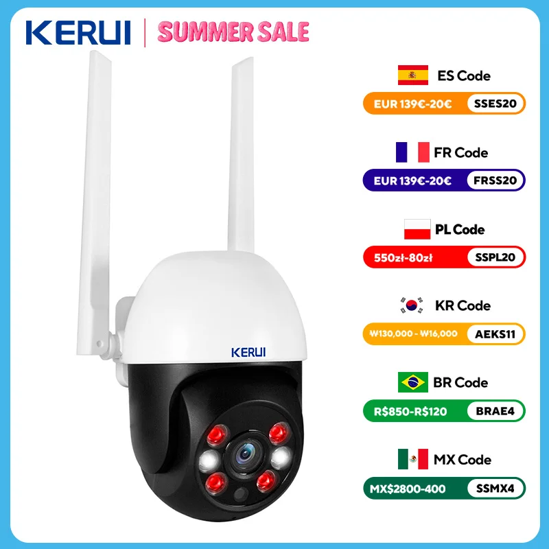 KERUI 와이파이 IP 무선 카메라, 투야 스마트 야외 홈 보안 듀얼 렌즈, 10MP 5K 카메라, CCTV 비디오 감시, 5MP, 8MP, 4K PTZ title=KERUI 와이파이 IP 무선 카메라, 투야 스마트 야외 홈 보안 듀얼 렌즈, 10MP 5K 카메라, CCTV 비디오 감시, 5MP, 8MP, 4K PTZ 
