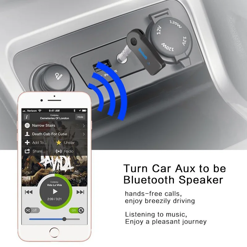2 in 1 무선 블루투스 5.0 수신기 3.5mm 잭 자동차 음악 aux A2DP 헤드폰 송신기 어댑터 receever handsfree
