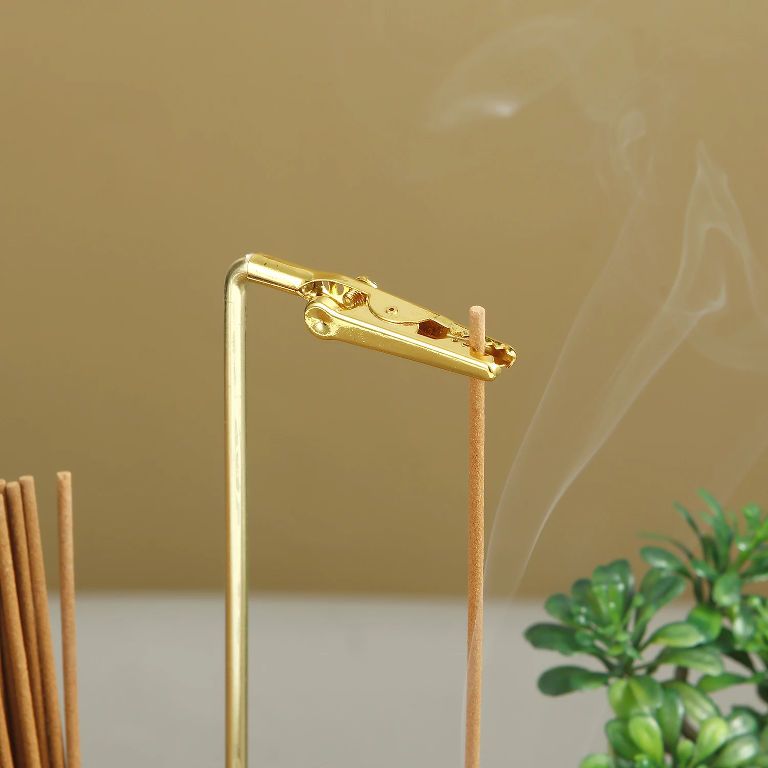 스틱 용 2 in 1 향 홀더 이동식 유리 재 포수 및 향 스틱 주최자가있는 Anti-Ash Flying Incense Burne