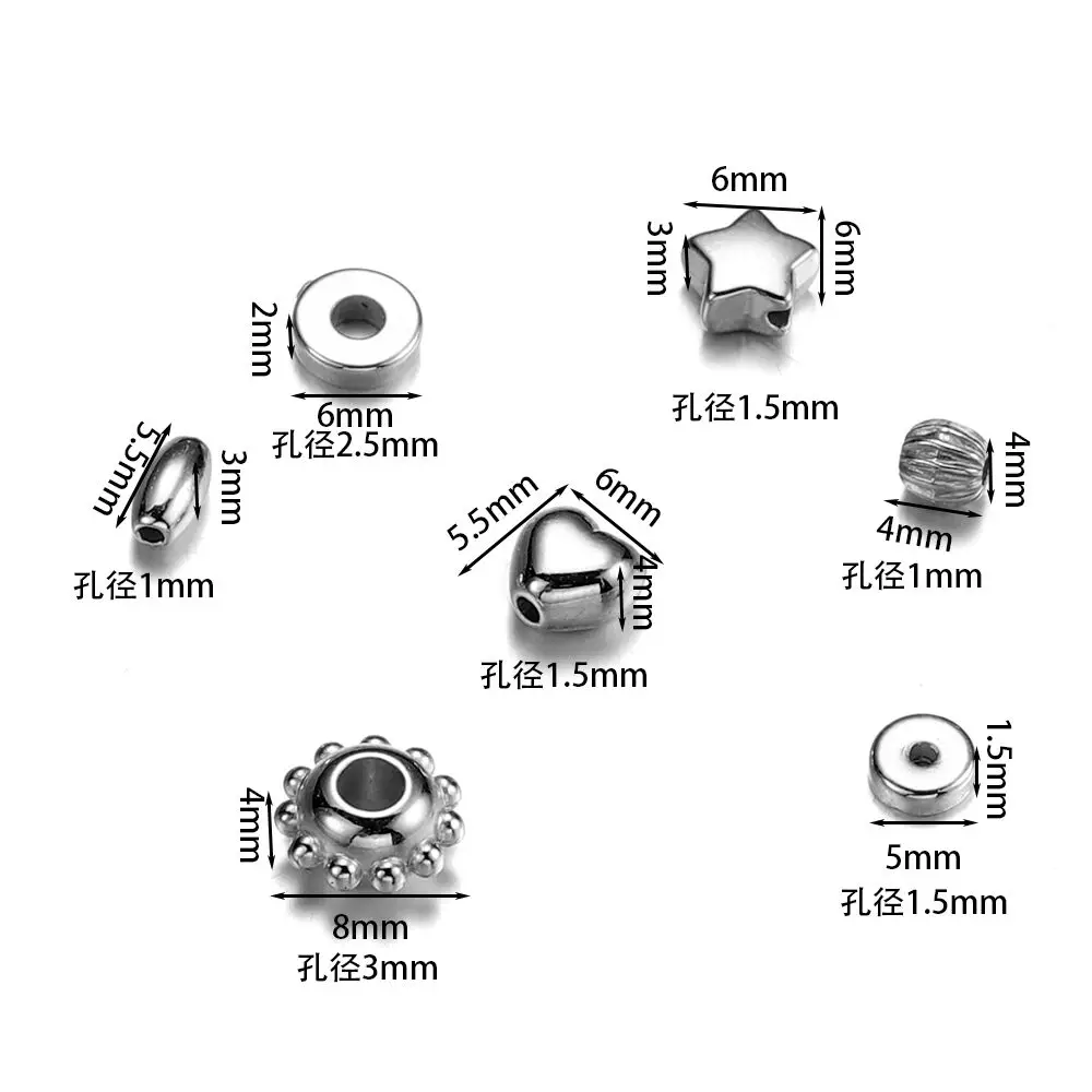 100/200Pcs CCB 구슬 매력 DIY 목걸이 팔찌 쥬얼리에 대 한 불규칙 한 느슨한 스페이서 구슬 용품 액세서리 만들기