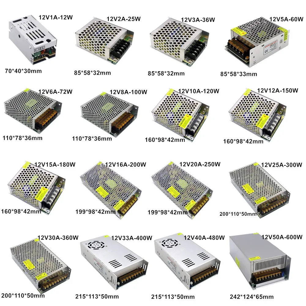 스위칭 전원 공급 장치 SMPS, 5 12 24 36 V, AC DC 220V to 5 12 24 36 V, 12 24 36 V, 1A 2A 3A 5A 10A 20A 30A