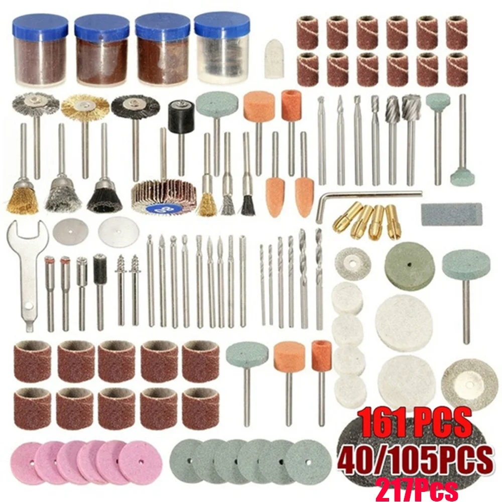 40~217Pcs 전동 공구 로타리 공구 액세서리 세트 Dremel 드릴 연삭 연마 액세서리에 적합 미니 톱 블레이드 연마 도구 title=40~217Pcs 전동 공구 로타리 공구 액세서리 세트 Dremel 드릴 연삭 연마 액세서리에 적합 미니 톱 블레이드 연마 도구 