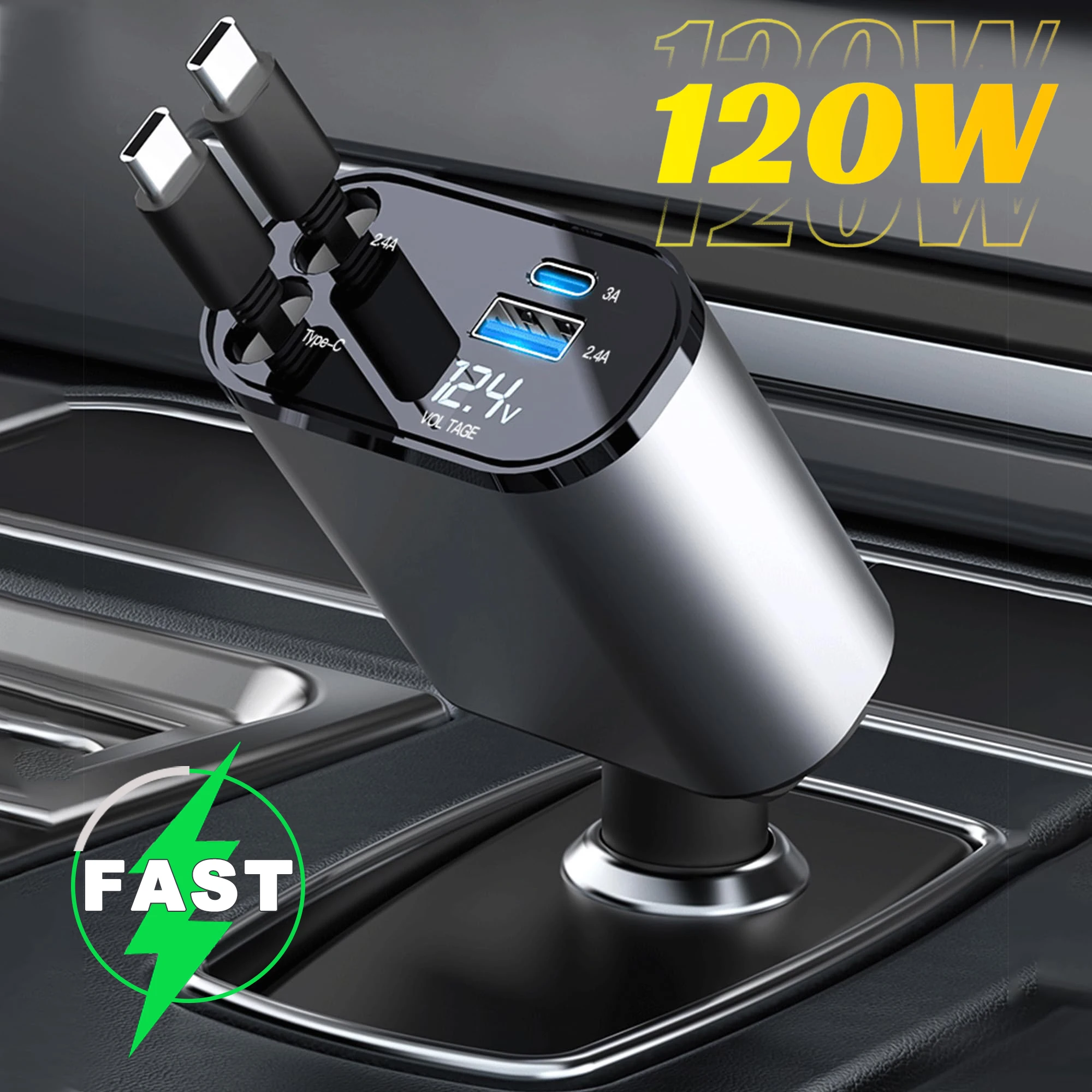 120W/66W 차량용 개폐식 충전기 휴대폰 USB PD C타입 케이블, 아이폰 고속 충전 코드, 담배 라이터 QC 어댑터, 4 인 1, 자동차 소켓 충전기소켓 용품 차량용충전 차량충전 자동차충전기 차량 차량고속충전기 핸드폰 차량용충전기 차량충전기 in 타입 C 아이폰용 빠른 시가잭 title=120W/66W 차량용 개폐식 충전기 휴대폰 USB PD C타입 케이블, 아이폰 고속 충전 코드, 담배 라이터 QC 어댑터, 4 인 1, 자동차 소켓 충전기소켓 용품 차량용충전 차량충전 자동차충전기 차량 차량고속충전기 핸드폰 차량용충전기 차량충전기 in 타입 C 아이폰용 빠른 시가잭 