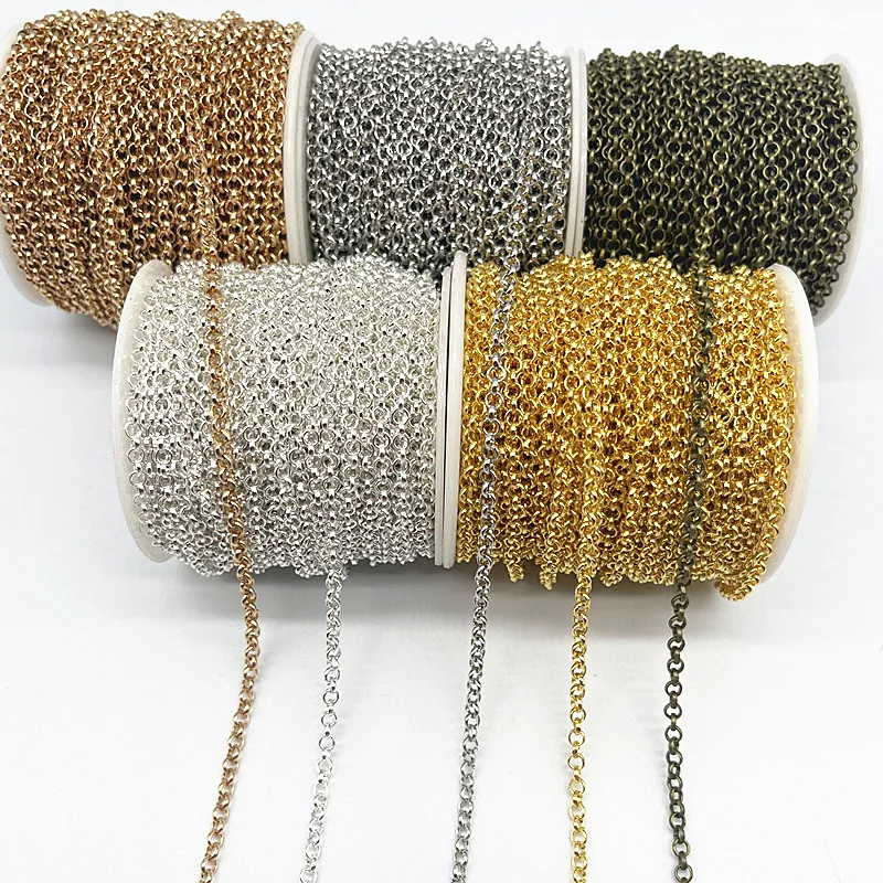 2 야드 Golded/silvered/Bronze 도금 목걸이 체인 쥬얼리 결과 만들기 DIY 목걸이 체인 재료 수제 title=2 야드 Golded/silvered/Bronze 도금 목걸이 체인 쥬얼리 결과 만들기 DIY 목걸이 체인 재료 수제 