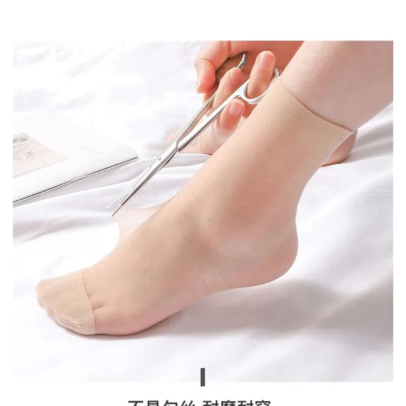 10pairs-50Pairs 투명 여름 양말 초박형 여성 나일론 숙녀 여성 짧은 발목 Meias 탄성 크리스탈 봄 실크 삭스