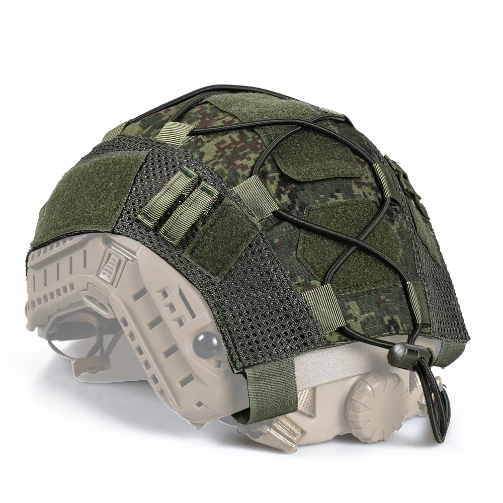 ​ 빠른 MH PJ BJ OPS 코어 헬멧 용 전술 헬멧 커버 Airsoft Paintball 탄성 코드가있는 하이 컷 헬멧 커버 카모