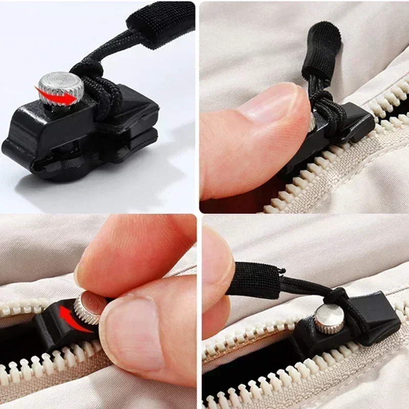 24/3pcs 유니버설 분리형 금속 지퍼 슬라이더 풀러 분리형 인스턴트 수리 키트 의류에 대 한 DIY 교체 레버 잠금 장치
