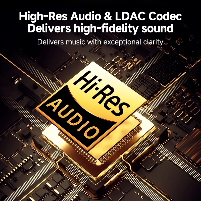 QCY H3 Pro ANC 무선 헤드폰 50dB 소음 차단 LDAC Bluetooth 5.4 오버이어 헤드셋이 포함된 고해상도 공간 오디오 이어폰