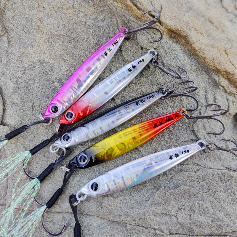 Mr JigginG 빠른 싱킹 금속 지그 루어 10/15/20/30/40g 바닷물 해안 캐스팅 낚시 농어 금속 지그 인공 미끼 태클