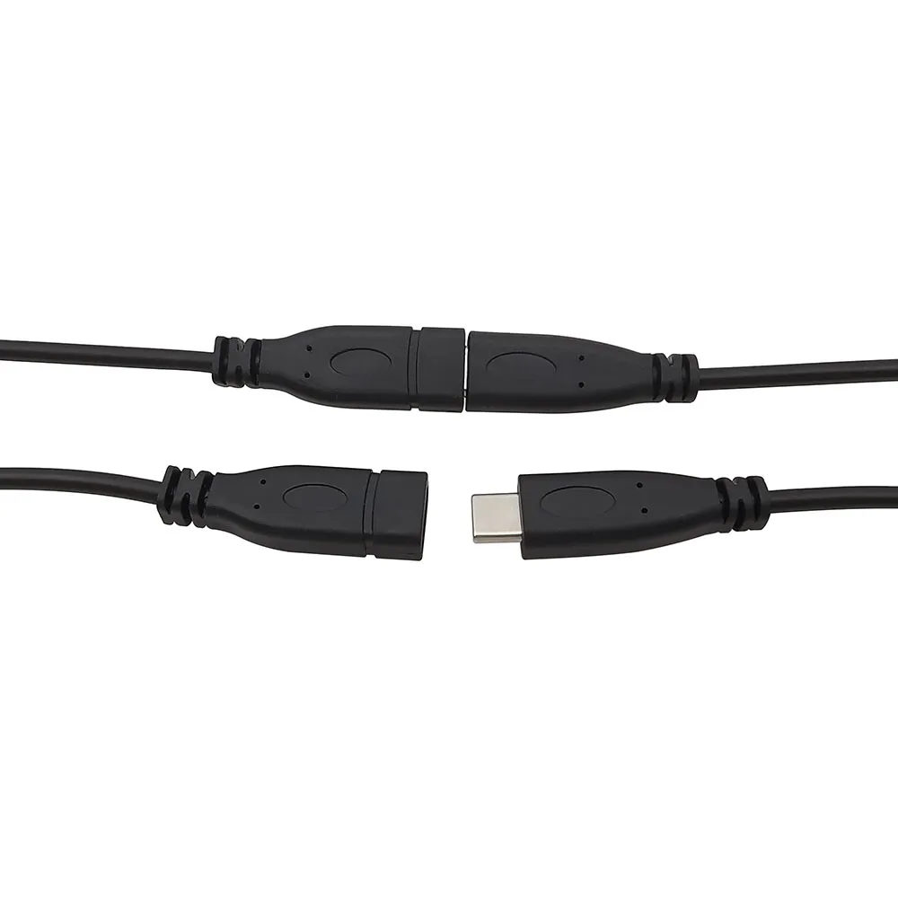 USB 유형 C 남성 여성 플러그 전원 공급 장치 충전기 커넥터 2 핀 4 핀 USB-C DIY 수리 케이블 용접 유형 와이어 0.3M 1M 2M