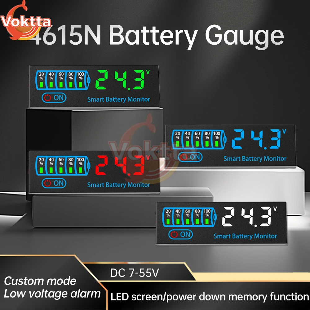 3S-14S DC7-55V 배터리 레벨 표시기 12V 24V 36V 48V 18650 Lipo 리튬 배터리 용량 보드 전압 배터리 충전 테스터