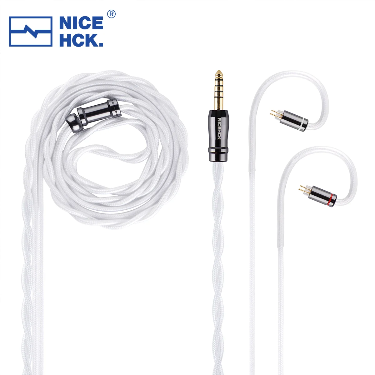 NICEHCK SnowWings HiFi 이어폰 업그레이드 케이블 DaVinci Delci Explorer 4U 용 24K 실제 금도금 이중층 도금 와이어