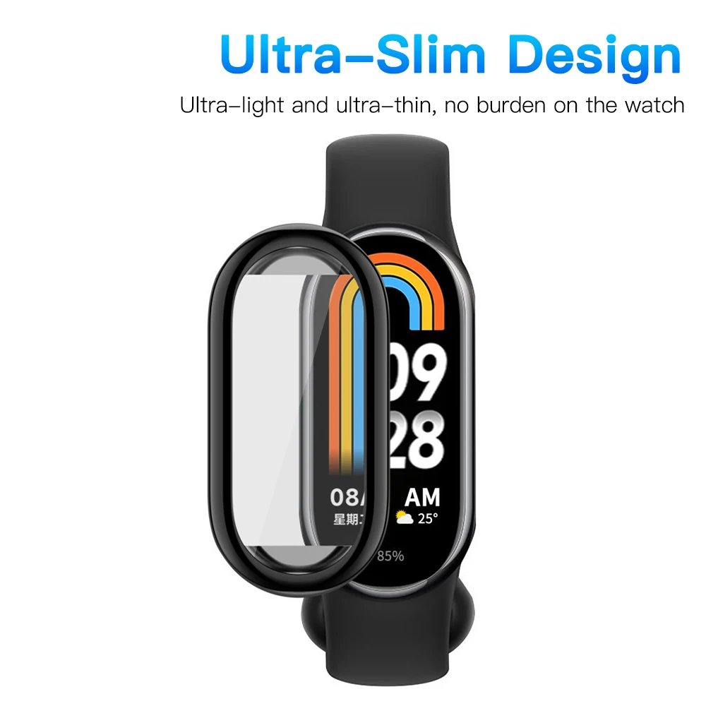 샤오미 미 밴드 9 스크린 보호대 케이스, 소프트 TPU 올 어라운드 보호 범퍼 커버, MiBand 9 쉘 액세서리
