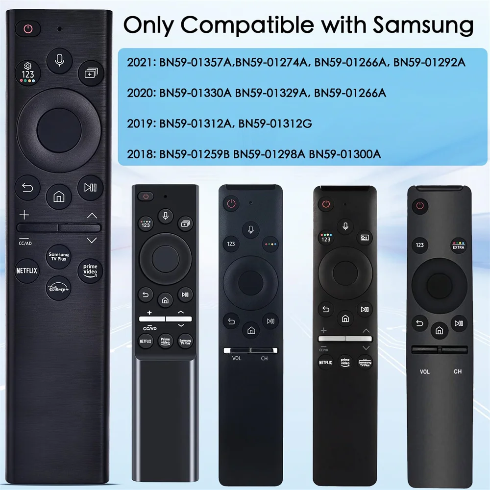 삼성 스마트 TV용 음성 리모컨 BN59-01385A, 2019-2023 크리스탈 UHD 네오 QLED OLED 4K 8K 시리즈 TV (태양광 기능 없음)