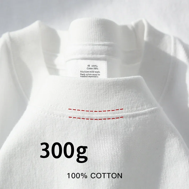 300g 코 튼 T 셔츠 남자 짧은 소매 헤비급 여름 라운드 넥 느슨한 통기성 셔츠 남자 여자 기본 티 title=300g 코 튼 T 셔츠 남자 짧은 소매 헤비급 여름 라운드 넥 느슨한 통기성 셔츠 남자 여자 기본 티 