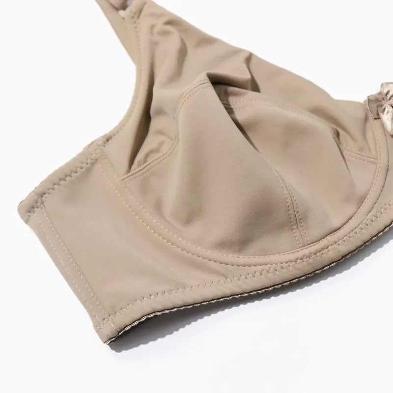Beauwear 여성용 언더와이어 브래지어, 플러스 사이즈, 풀 커버리지, 비 패딩 브래지어, 미니마이저 속옷, 36-52 D E F 컬러, 블랙 누드 BH