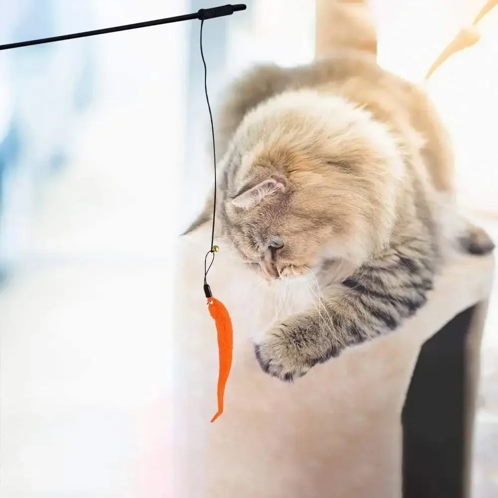 고양이 깃털 장난감 액세서리 거짓 새 벌레 장난감 벨 새끼 고양이 고양이 장난감 대화 형 교체 리필 폼 볼 훈련