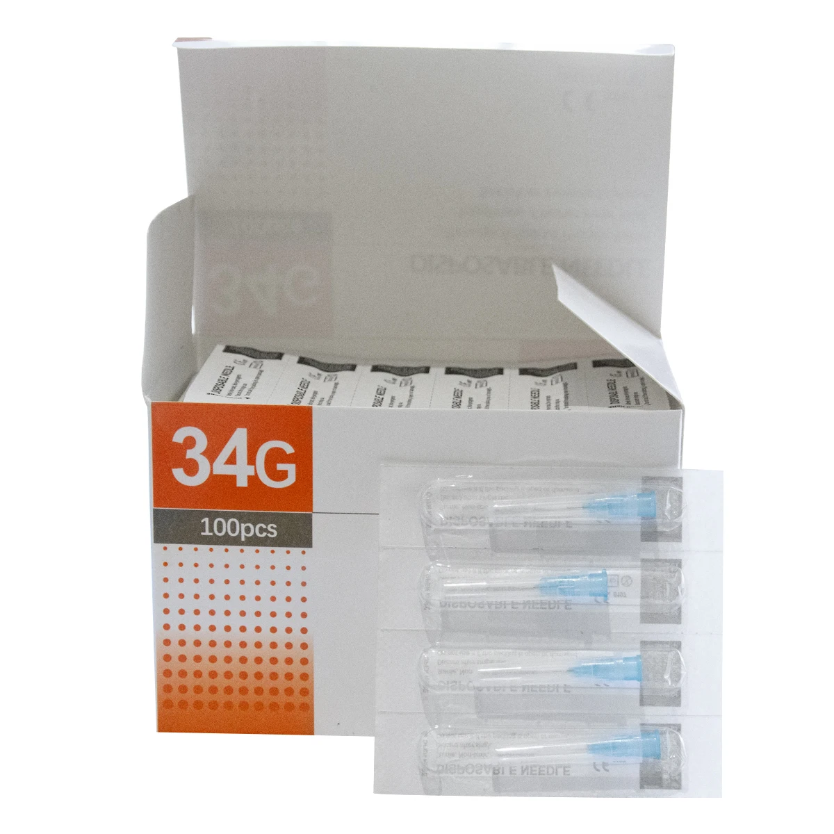100Pcs 25G 27G 29G 34G 33G 32G 31G 30G 무통 소형 초극세 미용 바늘 일회용 주입 피어싱 바늘 1.5/4/6/13mm