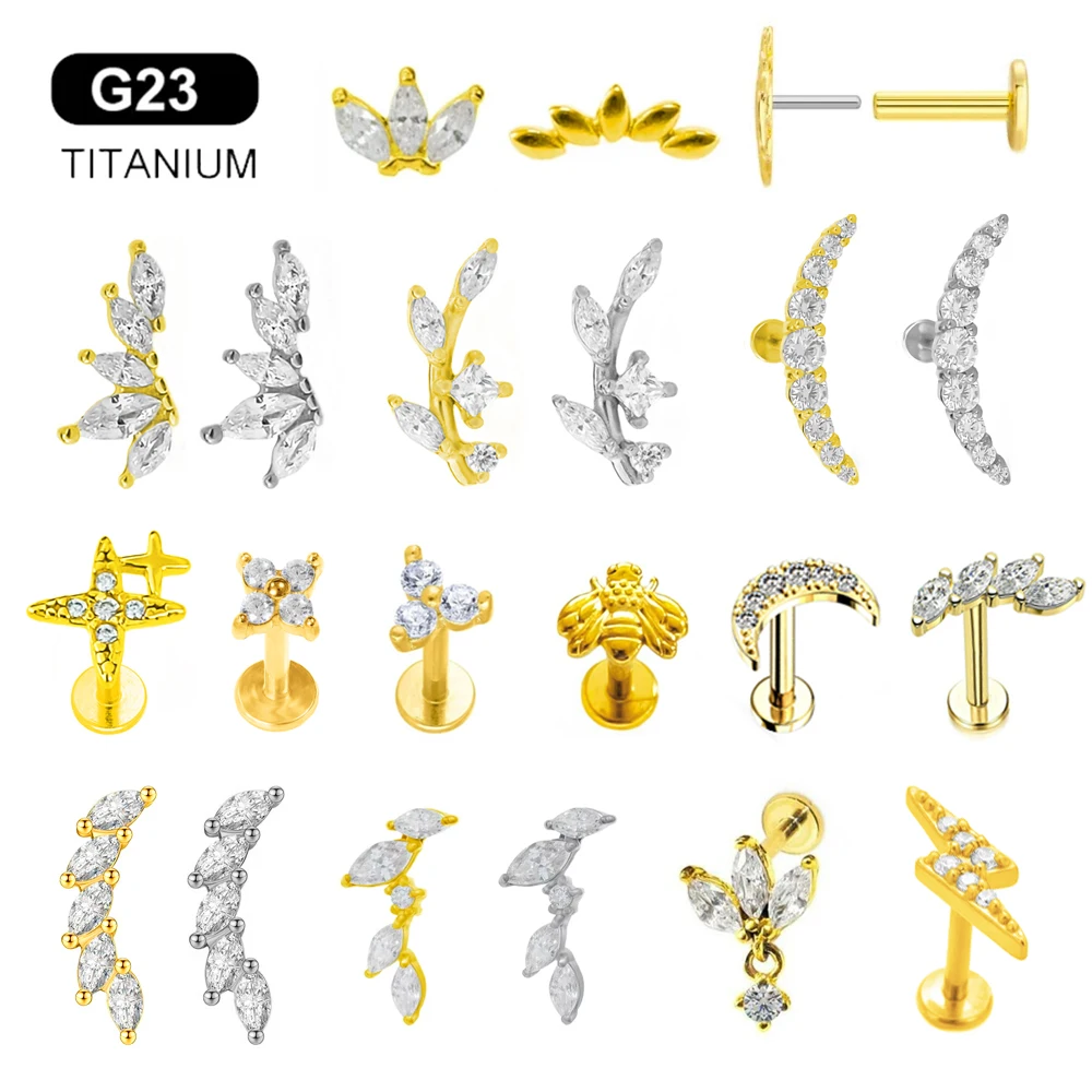 ASTM F136 G23 티타늄 잎 지점 푸시 스레드리스 Labret 피어싱 16/18/20G 귀걸이 스터드 연골 도매 바디 쥬얼리 title=ASTM F136 G23 티타늄 잎 지점 푸시 스레드리스 Labret 피어싱 16/18/20G 귀걸이 스터드 연골 도매 바디 쥬얼리 