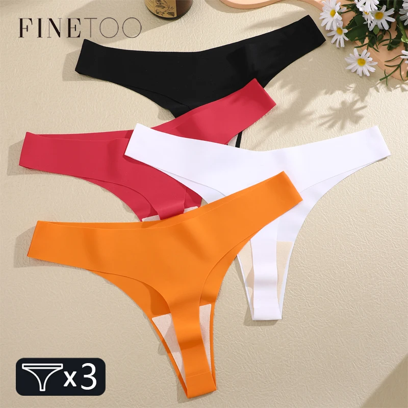 FINETOO 3PCS 여성 아이스 실크 원활한 속옷 팬티 섹시한 V-허리 스포츠 가죽 끈 낮은 상승 10 Soild 색상 통기성 g-문자열 title=FINETOO 3PCS 여성 아이스 실크 원활한 속옷 팬티 섹시한 V-허리 스포츠 가죽 끈 낮은 상승 10 Soild 색상 통기성 g-문자열 
