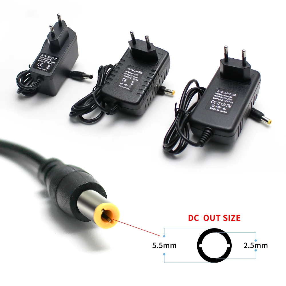 12V DC 전원 공급 장치 12V 5V 6V 8V 9V 10V 13V 14V 15V 24V 1A 2A 3A 5A 6A 8A 변압기 AC 220V ~ 12V AC 전원 어댑터 LED 드라이버