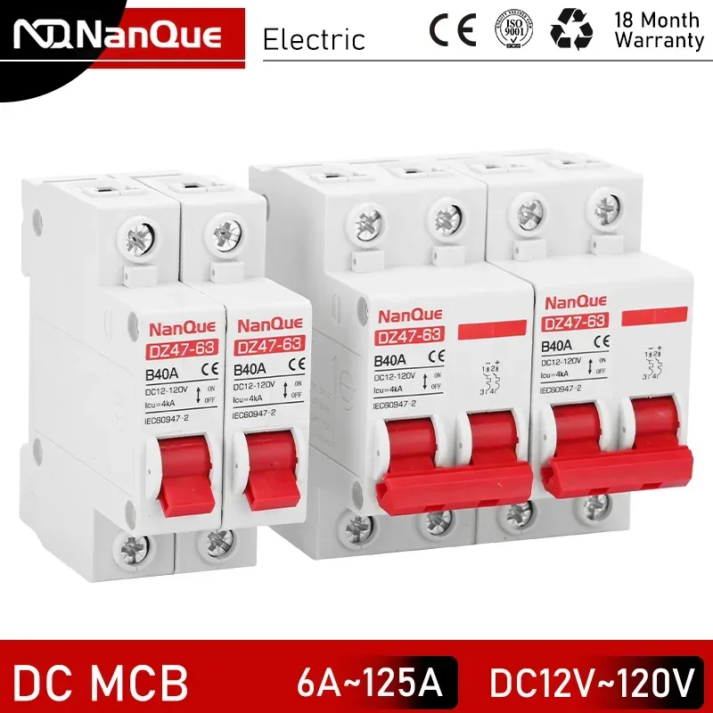 DC MCB 12V 24V 48V 60V 110V 회로 차단기 배터리 보호 스위치 포지티브 네거티브 단락 회로 2P 10A 20A 50A 100A 125A 150A title=DC MCB 12V 24V 48V 60V 110V 회로 차단기 배터리 보호 스위치 포지티브 네거티브 단락 회로 2P 10A 20A 50A 100A 125A 150A 