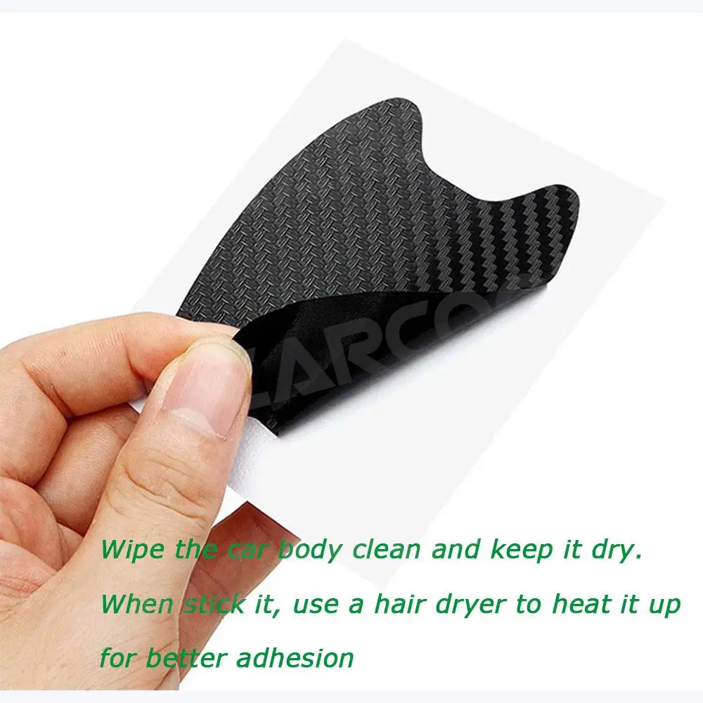자동차 스티커 도어 핸들 안티 스크래치 방지 커버 탄소 섬유 보호기 외부 액세서리 자동차 Accesorio 트림 4Pcs 세트