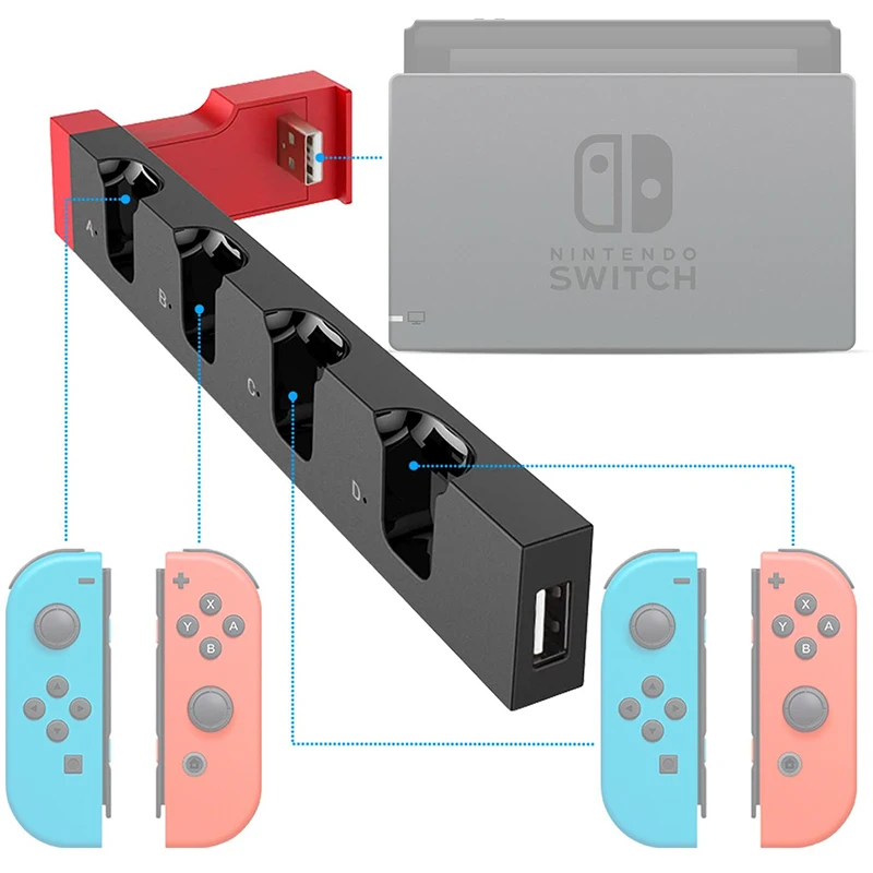닌텐도 스위치 Joy-Con 컨트롤러 충전기 도크 스탠드 스테이션 홀더 스위치 NS Joy-Con 게임 지원 도크 충전 title=닌텐도 스위치 Joy-Con 컨트롤러 충전기 도크 스탠드 스테이션 홀더 스위치 NS Joy-Con 게임 지원 도크 충전 