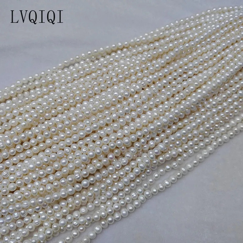 천연 담수 진주 비즈 DIY 여성 목걸이 팔찌 쥬얼리 만들기위한 고품질 36cm 펀치 라운드 느슨한 진주 구슬