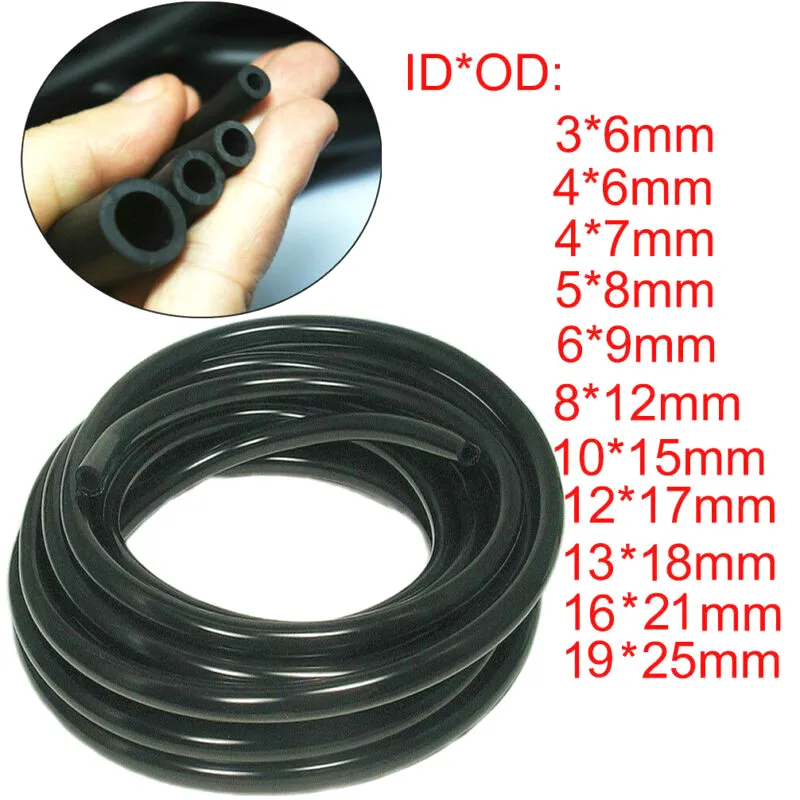 검정색 멀티 사이즈 3mm ~ 19mm 길이 1 미터/3 미터 가솔린 공급 파이프 기화기 호스 용 부드러운 니트릴 고무 호스 title=검정색 멀티 사이즈 3mm ~ 19mm 길이 1 미터/3 미터 가솔린 공급 파이프 기화기 호스 용 부드러운 니트릴 고무 호스 