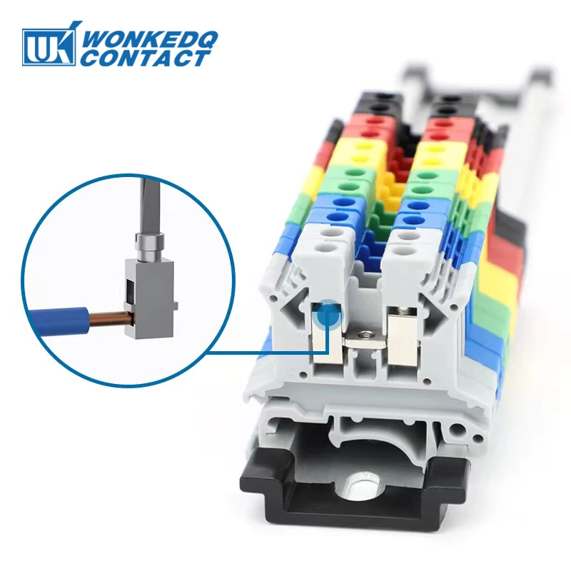 10Pcs 영국 2.5 터미널 블록 UK2.5B 나사 연결 연결 스트립 2.5B 2.5mm² 케이블 전기 Din 레일 와이어 커넥터