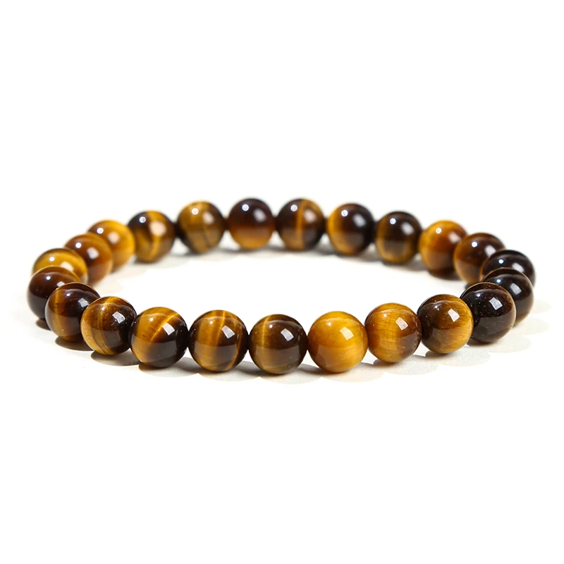 JD 천연석 비즈 팔찌 자수정 타이거 아이 크리스탈 석영 마노 보석 비즈 Bangles 여성 남성 Reiki Healling 보석 선물